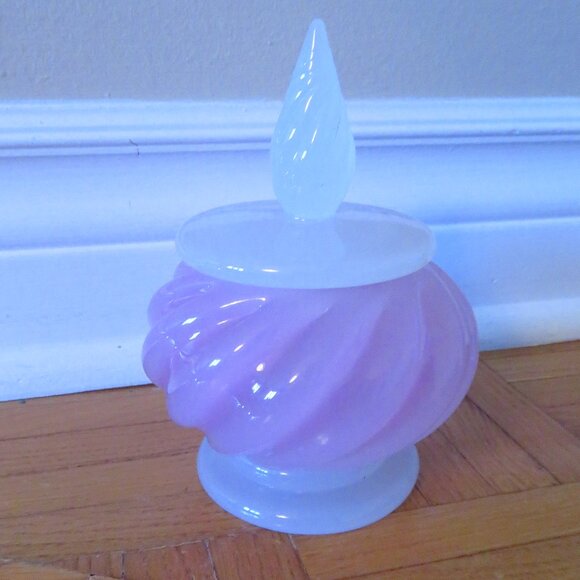 Vintage Archimede Seguso opal pink Murano bonbonniere container 1960 rare - Picture 3 of 13